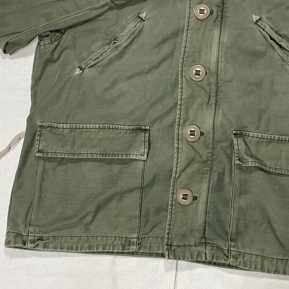 Free People Joshua Tree Utility Military Style Hooded Cotton Jacket Moss sz Sm - Picture 5 of 16